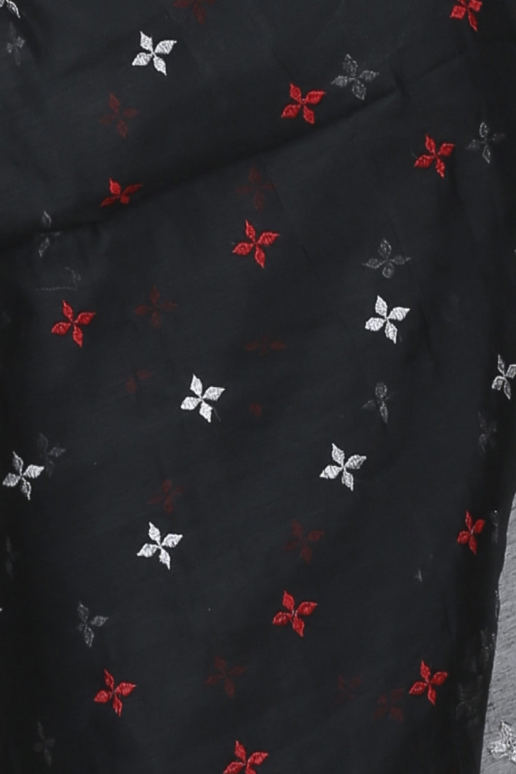 Black Blended Cotton Tamasi Hand Loom Saree (1209)